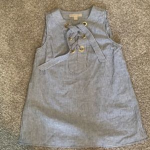 Michael Kors sleeveless shirt with attractive lace up grommets